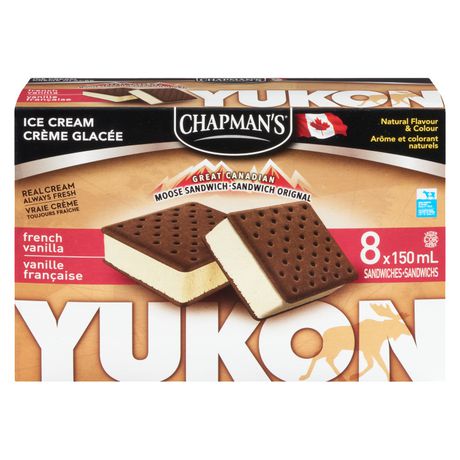 Chapman's Ice Cream Chapman's Yukon Moose French Vanilla Ice Cream Sandwich in a Box 150 Ml