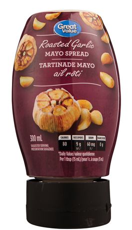 Great Value Roasted Garlic Mayo Spread