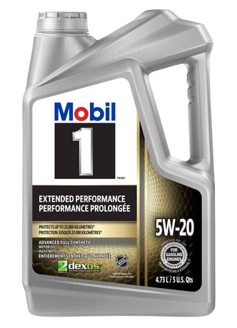 Mobil 1 Extended Performance Full Synthetic Engine Oil 5w-20, 4.73 L 5 Qt/4.7 L Capacity