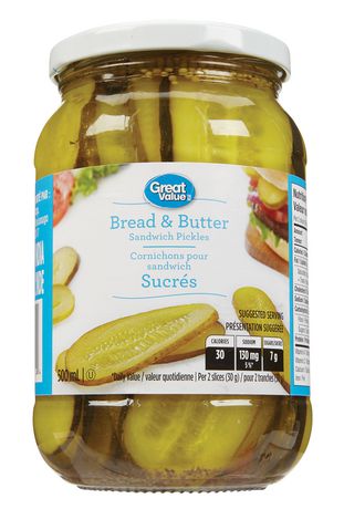 Great Value Bread & Butter Sandwich Pickles