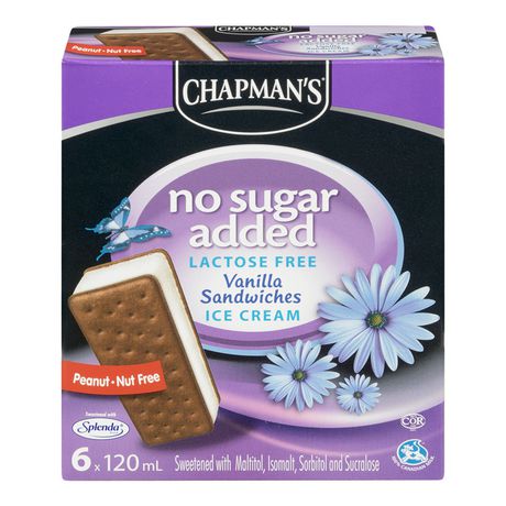 Chapman's Ice Cream Chapman's No Sugar Added/Lactose Free Vanilla Ice Cream Sandwich in a Box 120ml