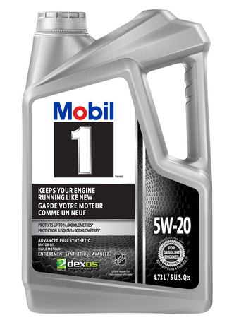 Mobil 1 Full Synthetic Engine Oil 5w-20, 4.73 L 5 Qt/4.7 L Capacity