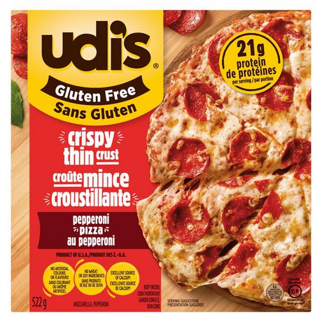 Udis Crispy Thin Crust Pepperoni Pizza 