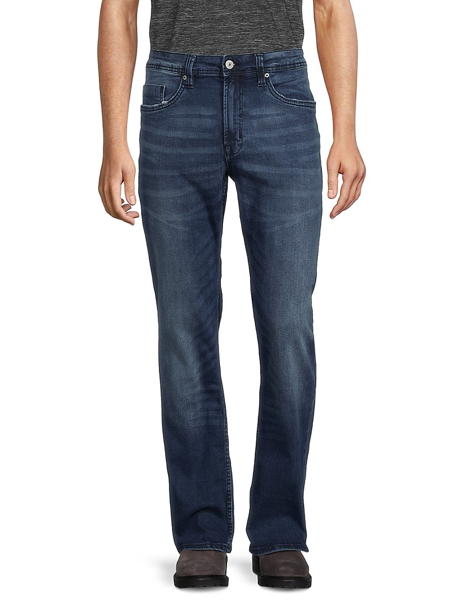 BUFFALO David Bitton Men's Evan-X Slim Straight Leg Jeans - Dark Blue - Size 33 32