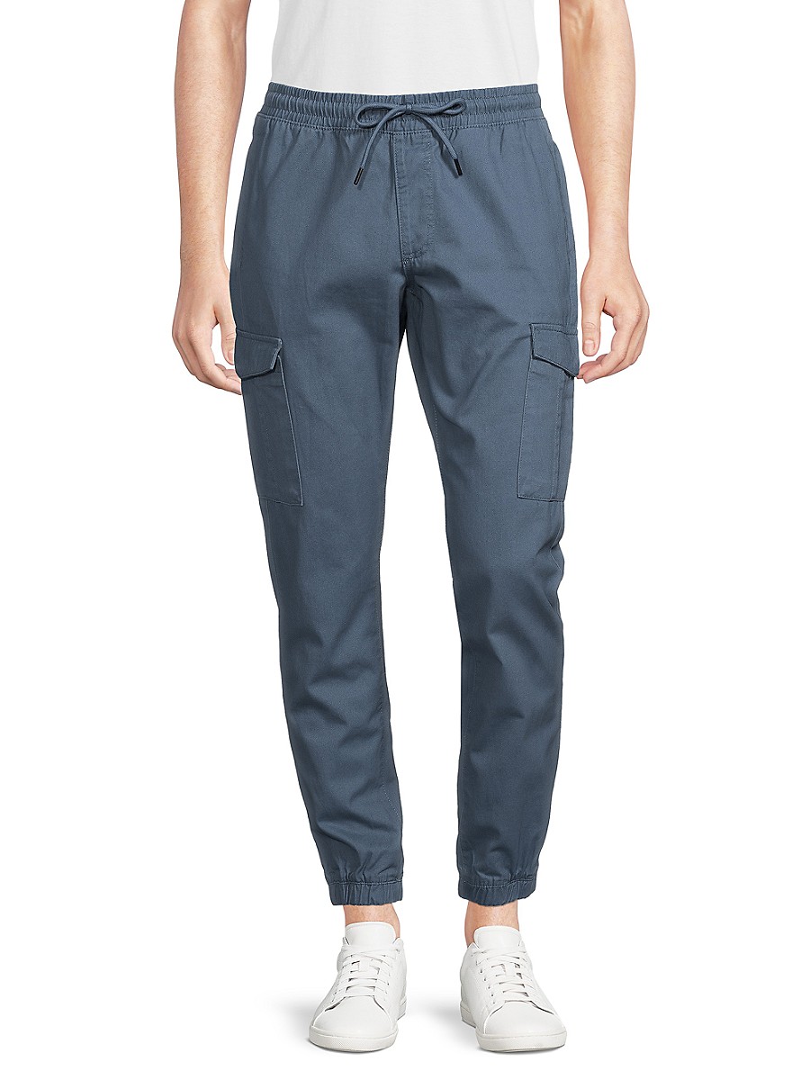 BUFFALO David Bitton Men's Zayne X Drawstring Joggers - Blue - Size 33