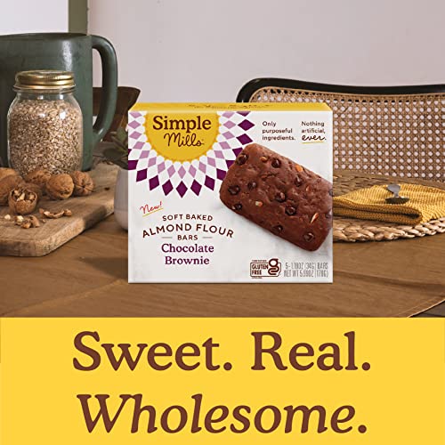 Simple Mills, Soft Baked Almond Flour Bars Chocolate Brownie, 5.99 Oz (Case of 6) thumbnail