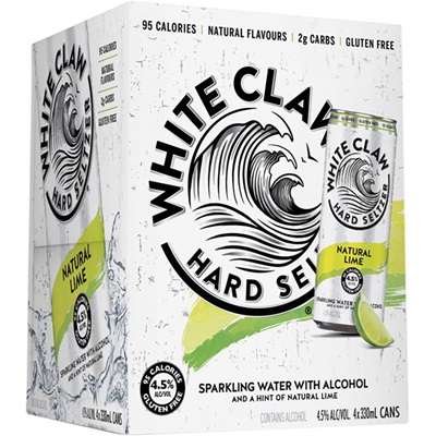 White Claw Hard Seltzer Natural Lime Sparkling Water With Alcohol