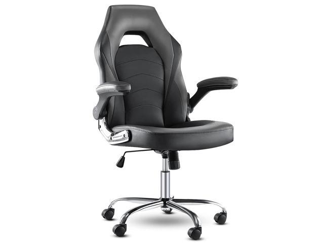 8AM Office 8AM-of-2312 Office Gaming Chair - Ergonomic Computer Desk Chairs with Flip-up Armret, Executive Swivel Task Chairs, Pu Leather, Thick.