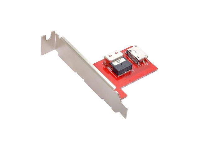 PCI-Express 4.0 Slimline SAS SFF-8654 to Oculink SFF-8611 SFF-8612 PCBA Female Adapter with Bracket