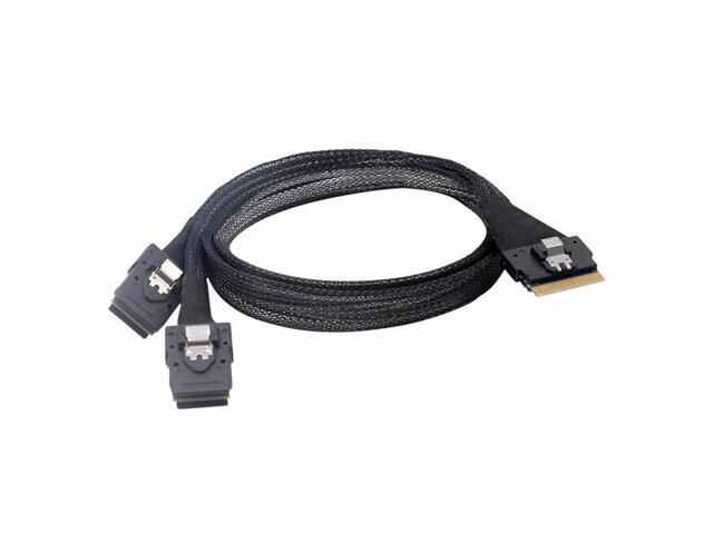 PCI-E Ultraport Slimline SAS Slim 4.0 SFF-8654 8i 74pin to Dual SFF-8087 Mini SAS Cable PCI-Express