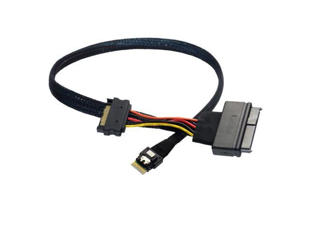 Cablecc U2 SFF-8639 to Slimline SFF-8654 4i NVME PCIe SSD Cable for Mainboard SSD 750 P3600 P3700 M.2
