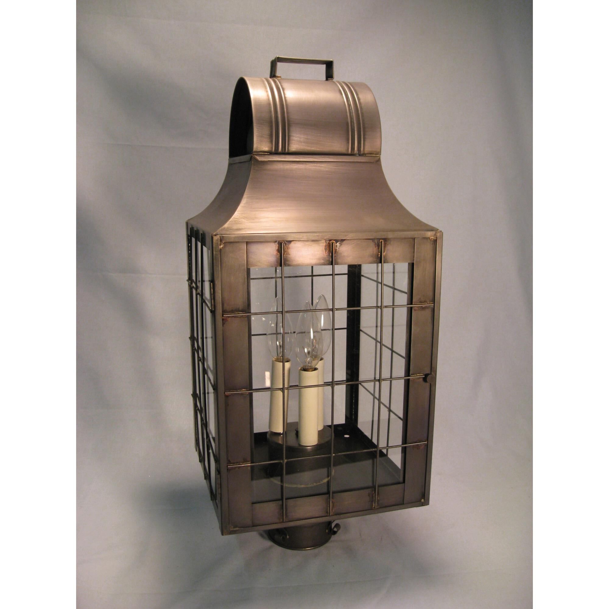Northeast Lantern Livery 23 Inch Tall 3 Light Outdoor Post Lamp Livery - 9253-AC-LT3-CSG - Early American