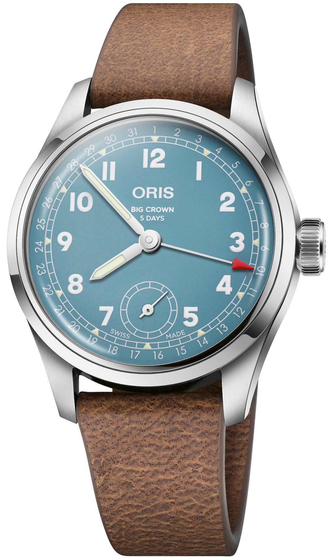 Oris Big Crown Pointer Date Leather Strap Blue Dial Automatic 01-473-7786-4065-07-5-19-22FC Men's Watch