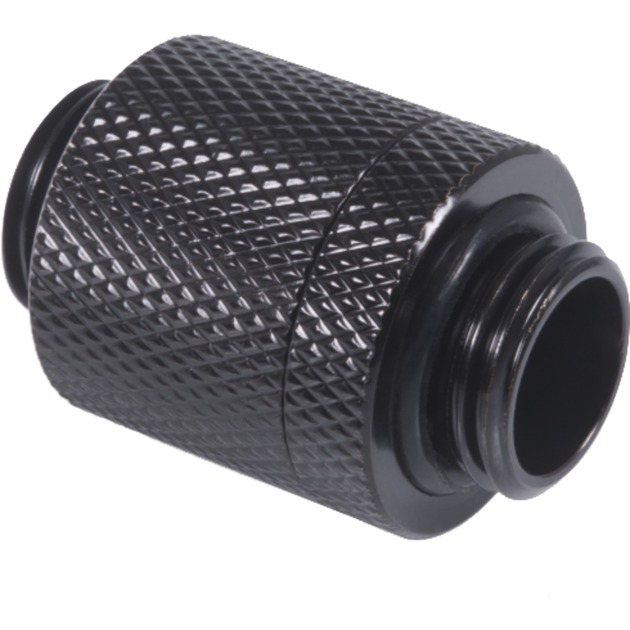 Alphacool ES D-Plug 20mm G1/4 Male to Male Resizable Fitting - Deep Black (17579)