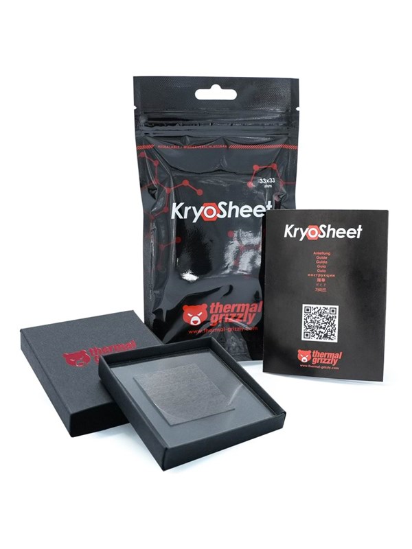 Thermal Grizzly - KryoSheet (33x33x0.2mm) – Ultra High Thermal Conductivity Graphene Thermal Pad for CPU/GPU/XBOX/PS4