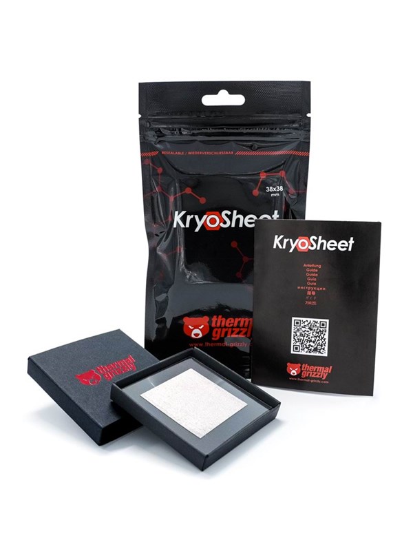 Thermal Grizzly - KryoSheet (38x38x0.2mm) – Ultra High Thermal Conductivity Graphene Thermal Pad for CPU/GPU/XBOX/PS4