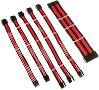 Kolink Core Adept Braided Cable Extension Kit - Jet Black/Racing Red