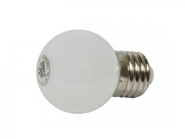 LED G45 Tropfenlampe 1W E27 230V Kunststoff Ideal Für Lichterketten - Kaltweiss