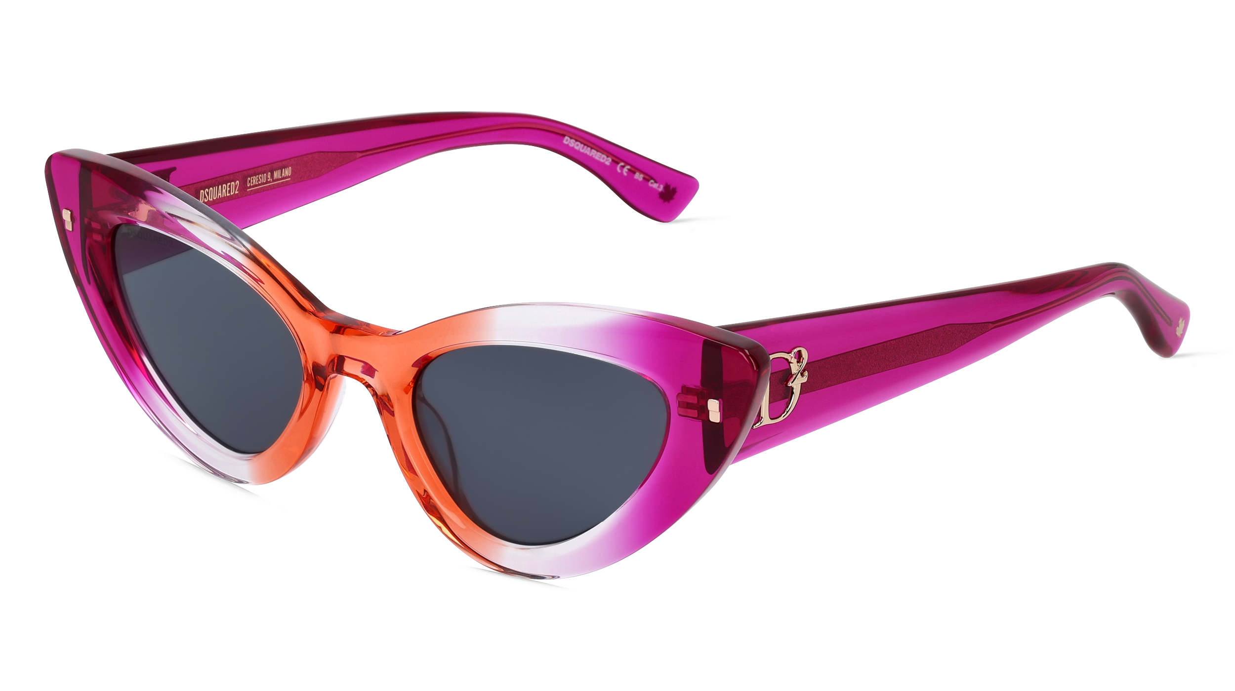 Dsquared2, Sunglasses, Female, Purple, 51 MM, Violet Orange Sunglasses 0092/S 838