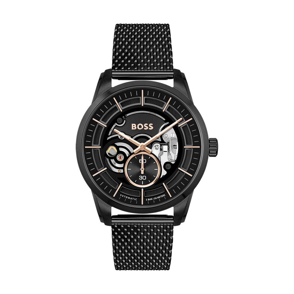 Hugo, Watches, Male, Black, ONE SIZE, Automatic Watch