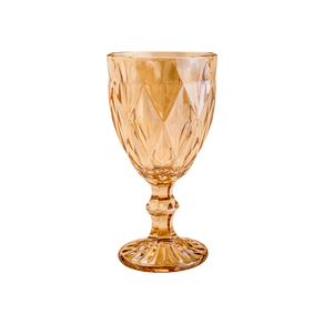 Taça Para Água Lyor Diamond 325ml, Vidro, Âmbar Metalizado - 8835