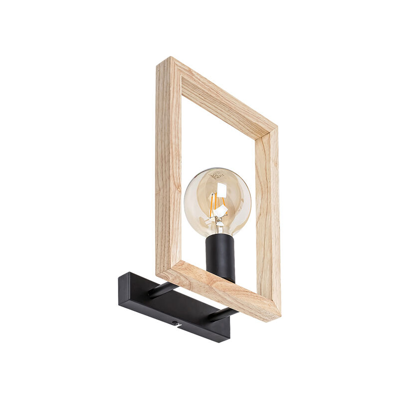 Lampe Murale Indigo Métal Noir E27 1x Max 40W L: 22cm B: 31,5 Cm Moussable