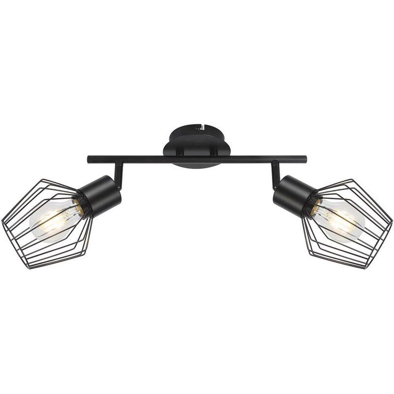 Spot Light Belano Noir E27 2x Max 40w L: 24cm B: 35.5cm H: 21cm Dimmable