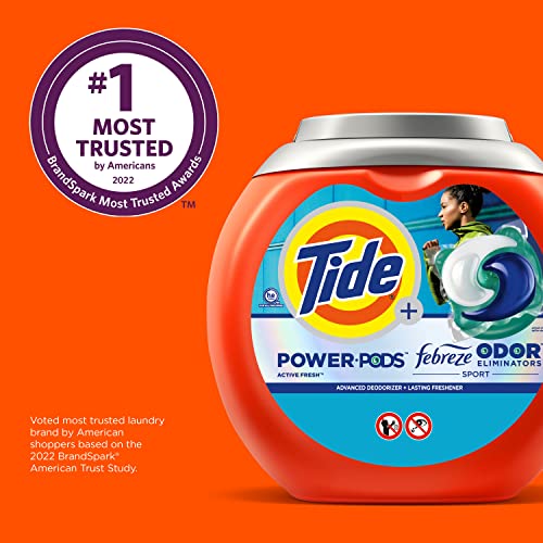 Tide Power Pods Laundry Detergent Soap Packs with Febreze  Sport Odor Defense  45 Ct thumbnail