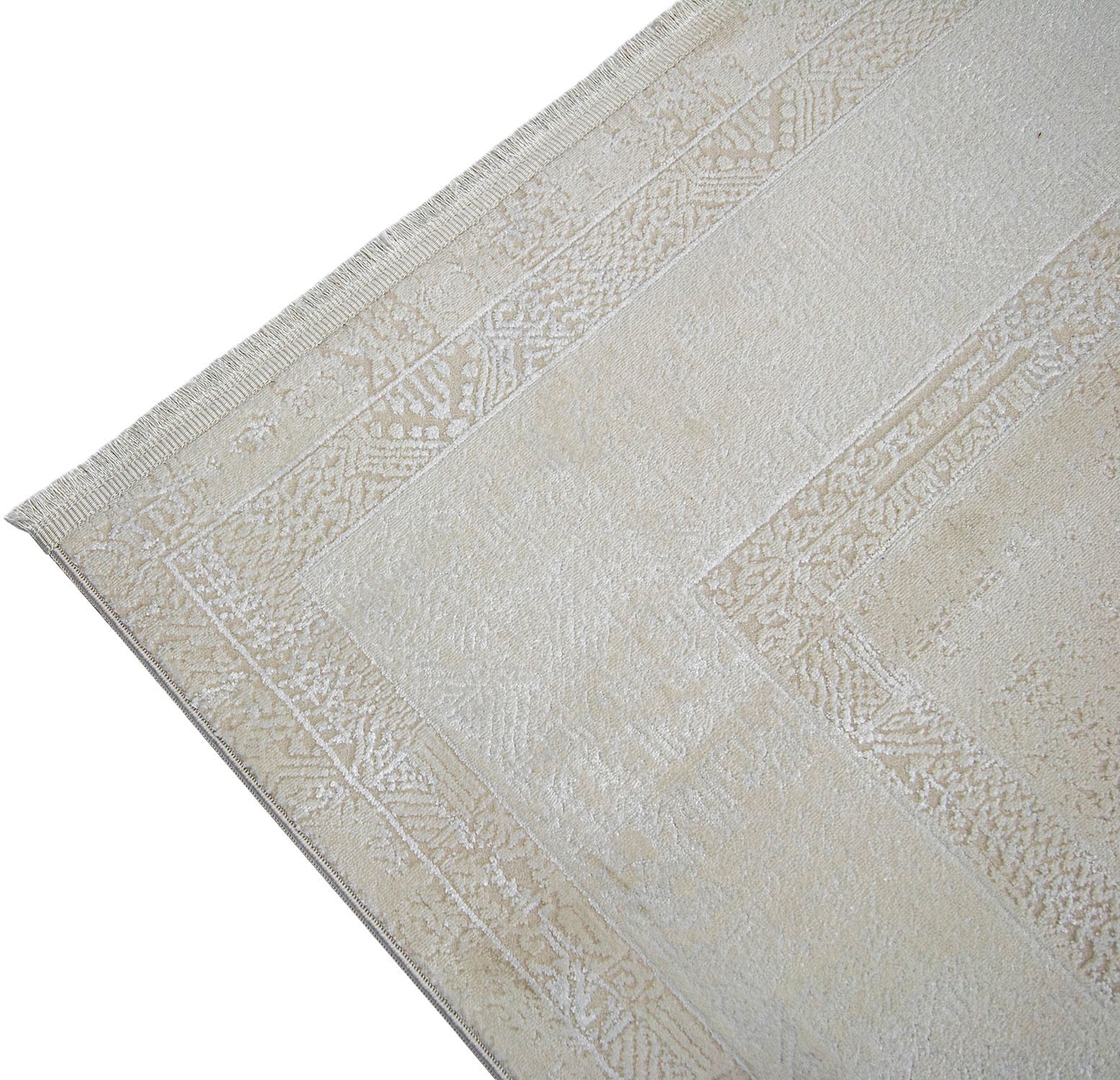 RESITAL the Voice of Carpet Teppich »Inuit 7540«, Rechteckig, Kurzflor, Uni Farben, Mit Bordüre & Fransen thumbnail