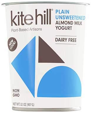 Kite Hill Plain Unsweetened Almond Milk Yogurt, 32 Ounce -- 6 per case.