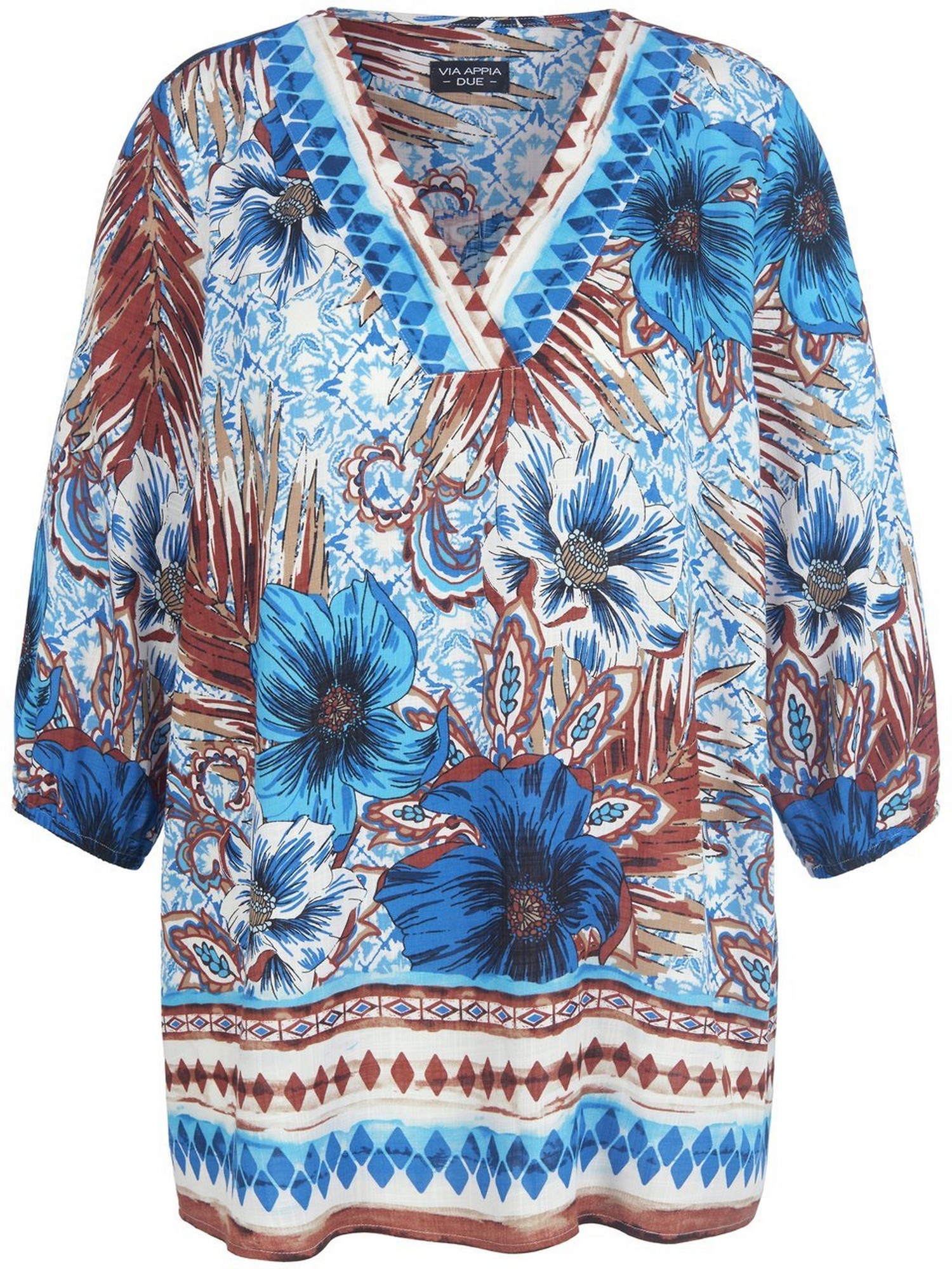 La Tunique 100% Viscose  Via Appia Due Bleu Taille 50 thumbnail