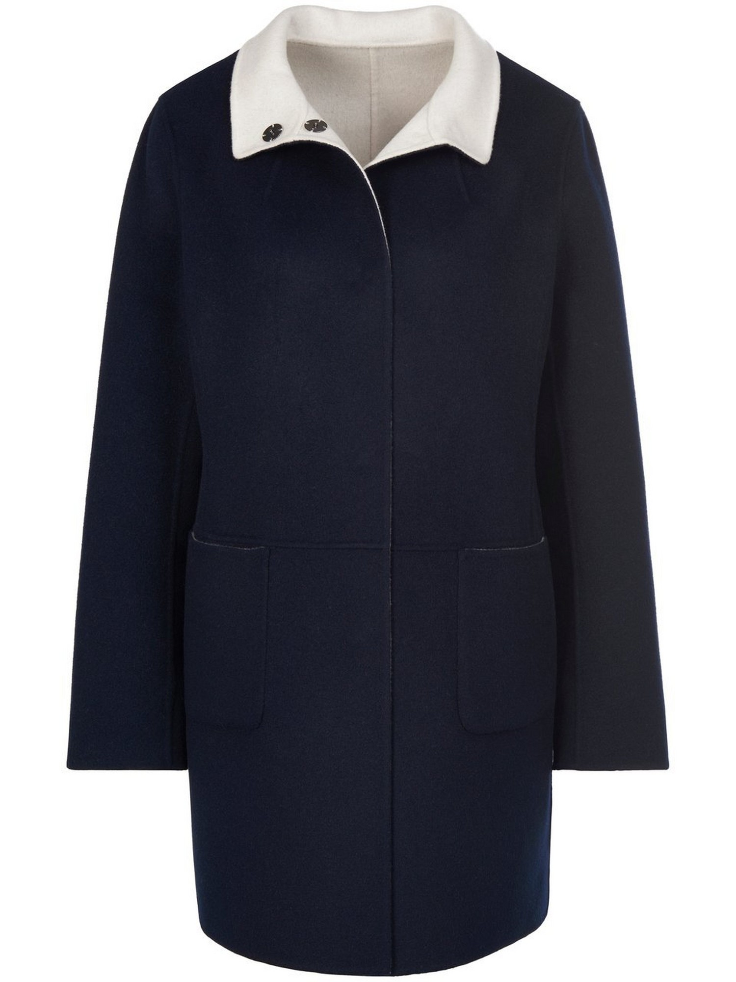 La Veste Réversible 100% Laine Vierge  BASLER Bleu Taille 38