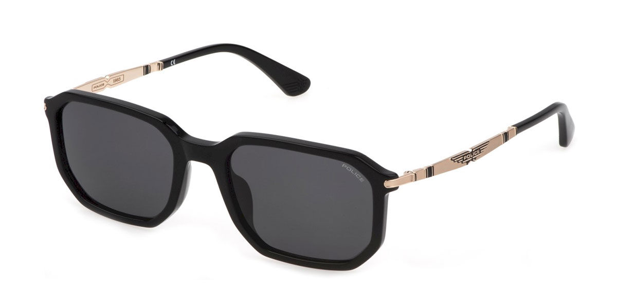 Police SPLF67 0700 Men's Sunglasses Black Size 55 thumbnail