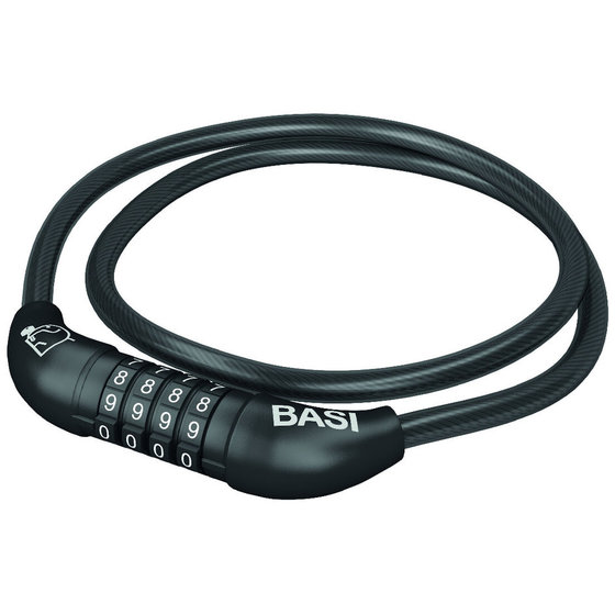 Basi 6990-0313 ZR 313 Spiral Cable Lock Black, 4-Digit Combination