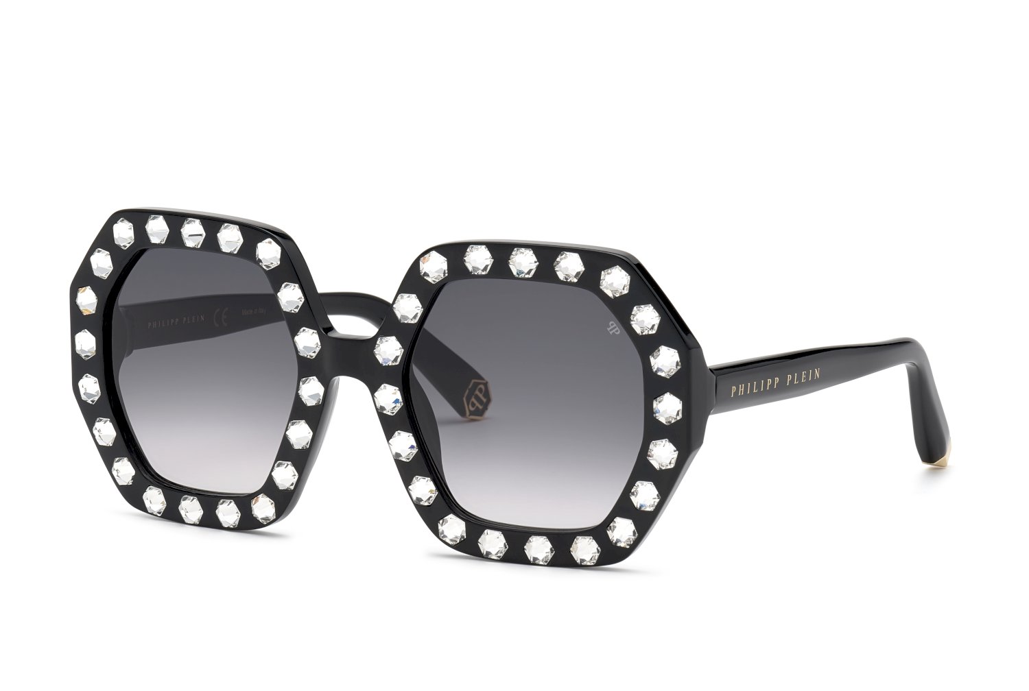 Sunglasses  Philipp Plein Spp039s Plein First Lady Chicago Col. 0700 Donna Geometrico Nero