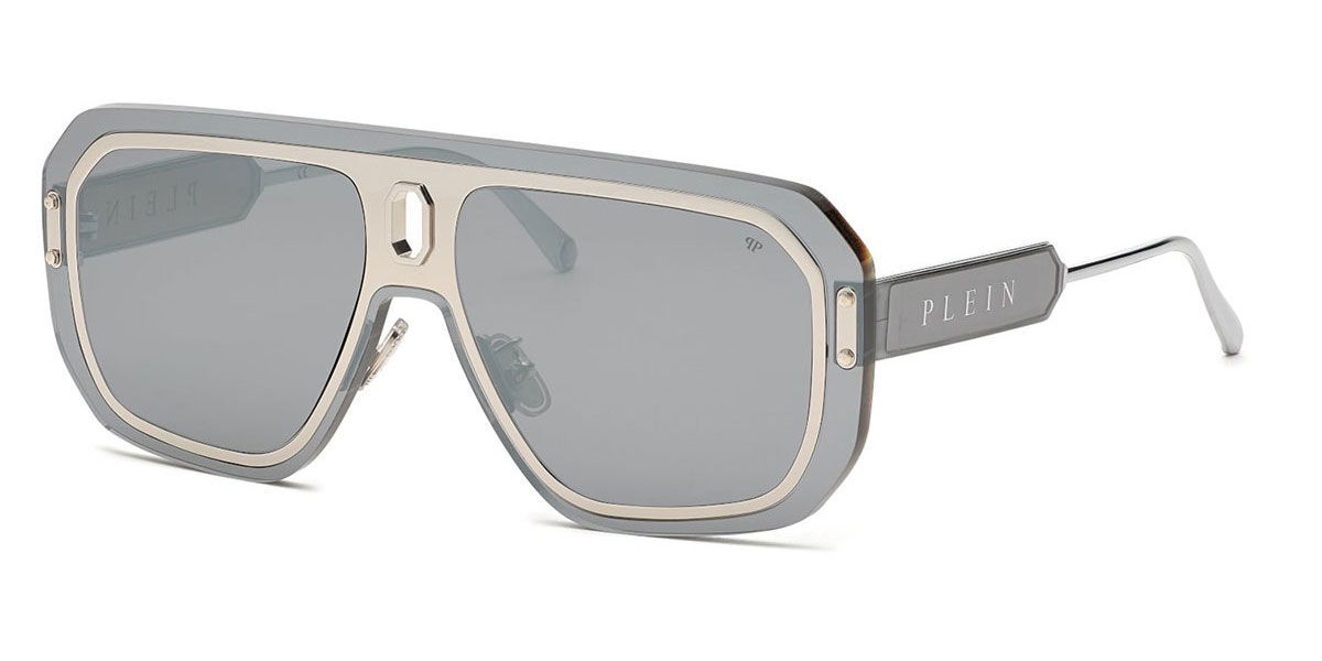 Philipp Plein Grey Navigator Unisex Sunglasses SPP050 579X 99