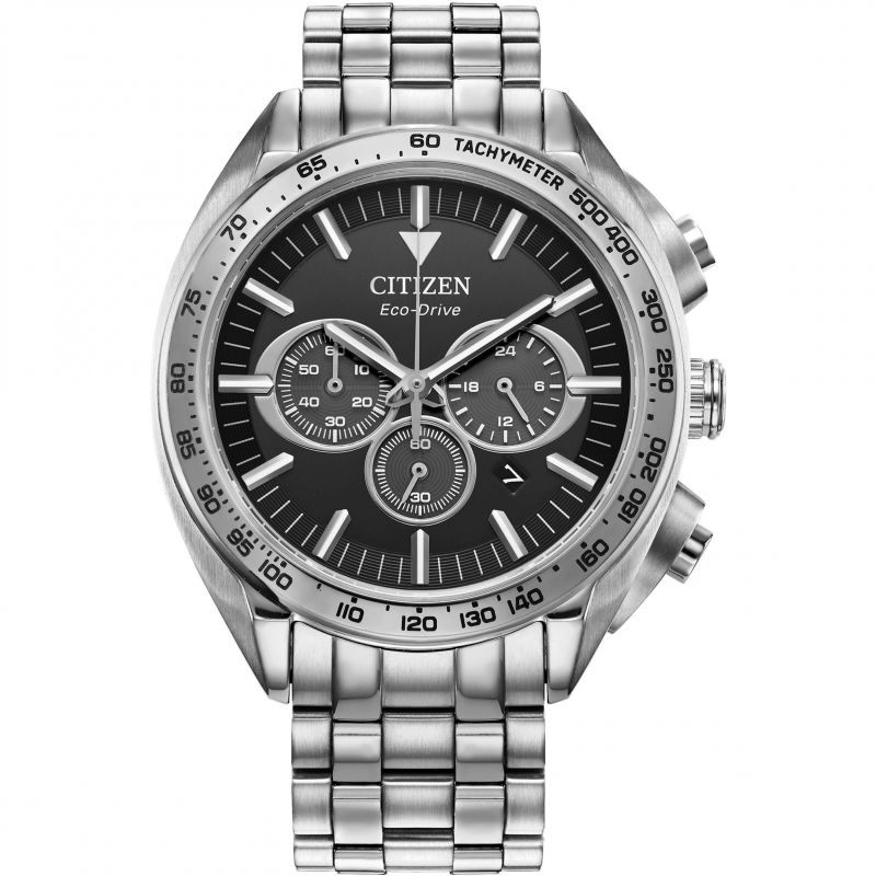 Citizen Eco-Drive Chronograph (43mm) Black Dial / Stainless Watch