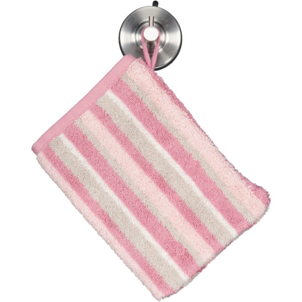 Cawö Handtücher Breeze Streifen 6222 - Farbe: Blush - 27 - Waschhandschuh 16x22 Cm thumbnail