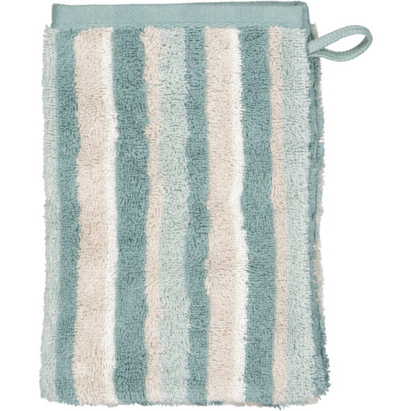 Cawö Handtücher Breeze Streifen 6222 - Farbe: Fjord - 47 - Waschhandschuh 16x22 Cm