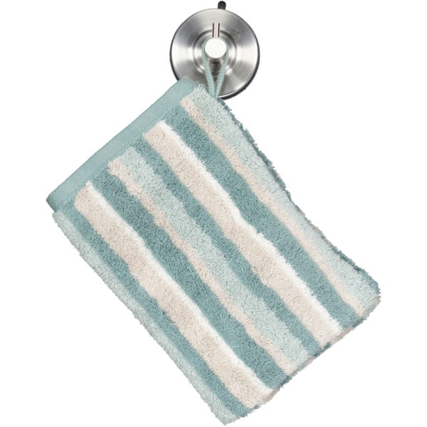 Cawö Handtücher Breeze Streifen 6222 - Farbe: Fjord - 47 - Waschhandschuh 16x22 Cm thumbnail