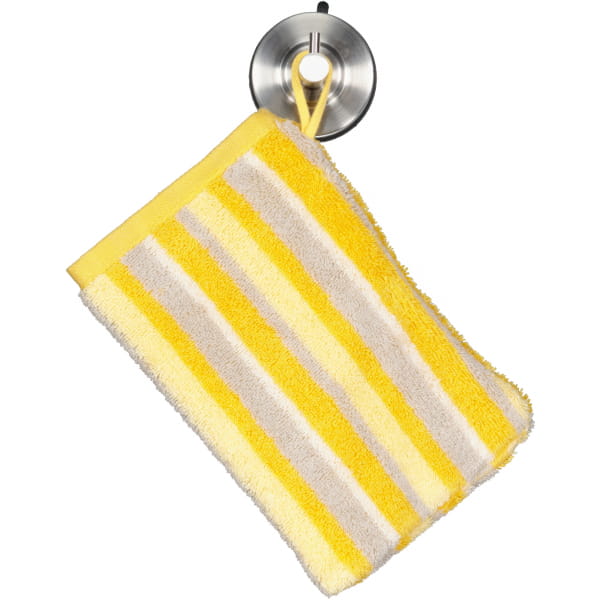 Cawö Handtücher Breeze Streifen 6222 - Farbe: Honey - 57 - Waschhandschuh 16x22 Cm thumbnail
