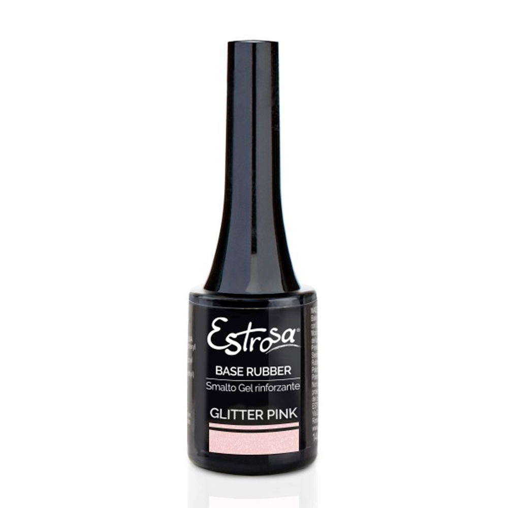Base Rubber 8532 Glitter Pink Base Smalto 14 Ml ESTROSA