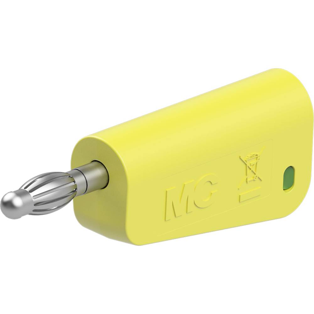 Stäubli 641038-20 LQ-4N-30 Jack Plug 4mm Yel/gr Stackable Solder C