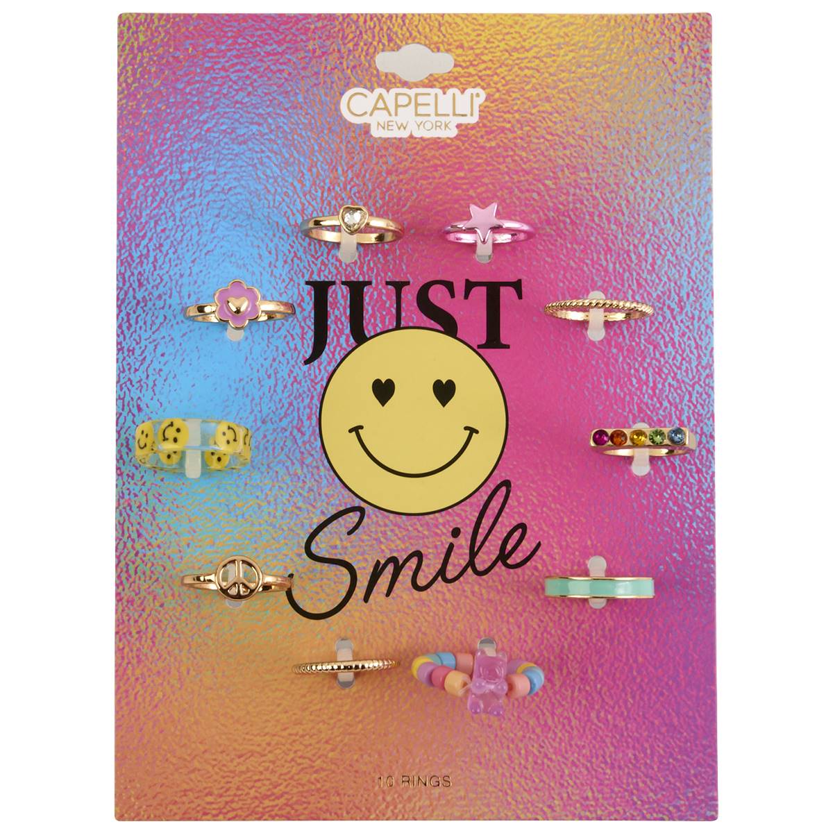 Girls Capelli New York 10pk. Peace & Gummy Rings