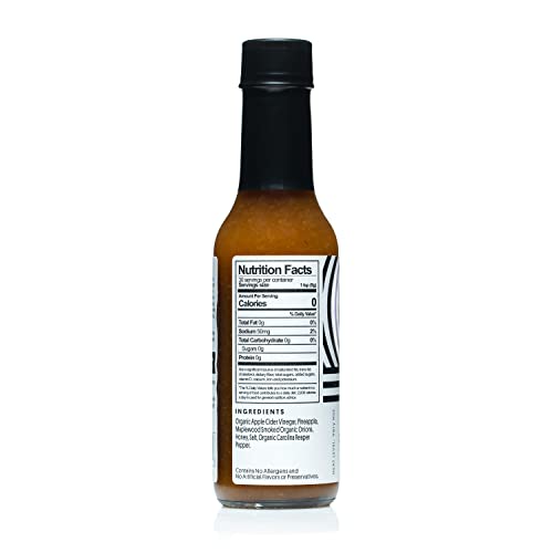 SEGA Carolina Reaper Hot Sauce by Fuego Spice - 5 Fl Oz - Tangy, Vinegar-Forward Made with Pineapple and Smoked Onion - Dump It on BBQ Chicken Wings O thumbnail