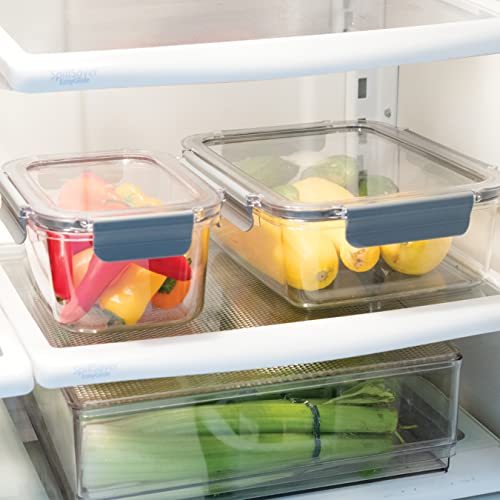 Oggi Clarity 1.6lt Leak-Proof Airtight Food Storage Sealable Container with Lid - Clear / Grey thumbnail