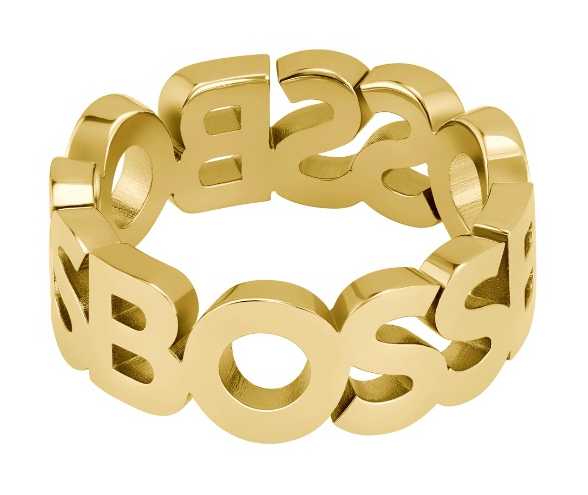 BOSS 1580446L Men's Kassy Ring | Gold IP Stainless Jewellery