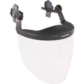 Skullerz 8994 Clear Anti-Scratch and Anti-Fog Hard Hat Face Shield with Adapter for Cap-Style and Safety Helmet