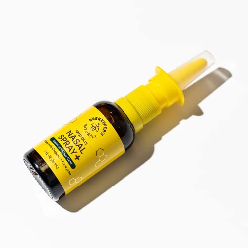 Beekeeper's Naturals Propolis Nasal Spray Plus W/Eucalyptus, Oregano, Xylitol & Saline, Clears Nasal Congestion, Moisturizes Sinus Canal, 1 Fl Oz thumbnail