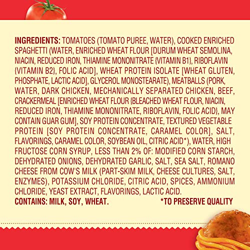 Chef Boyardee Jumbo Spaghetti and Meatballs, 14.5 Oz, 12 Pack thumbnail